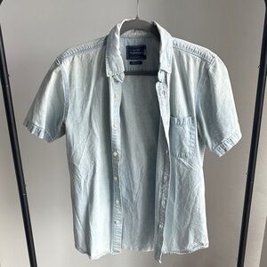 Topman Soft Blue Casual Denim Shirt